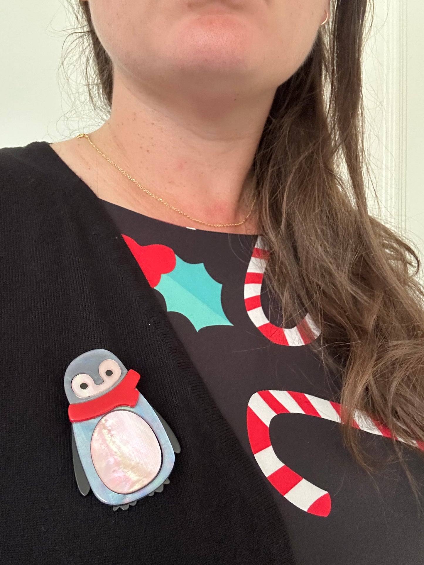 Chillbert the Penguin Brooch